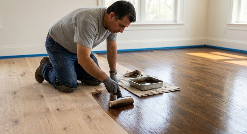 Walnut Floor Staining in Olathe, KS